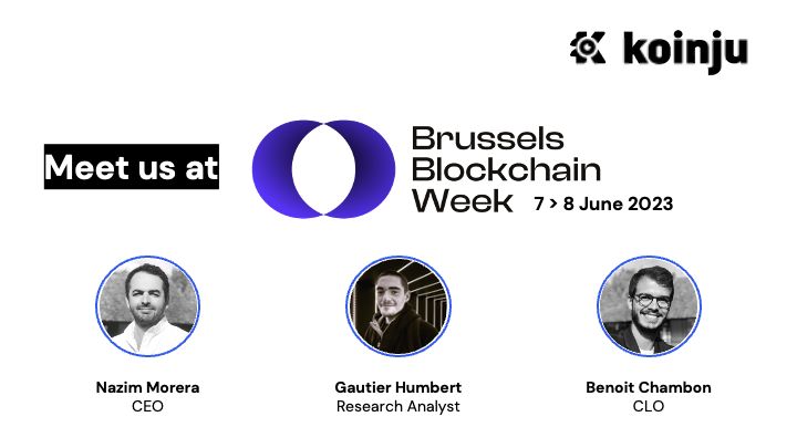 We will be in Brussels 🇧🇪 next week! Meet our great team at Brussels Blockchain Week on June 7th and 8th

<a href="/n_koinju/">Nazim Morera</a> <a href="/gautier_koinju/">Gautier</a> <a href="/ben_chambon/">Benoit Chambon</a> 

Message us if you want to connect!