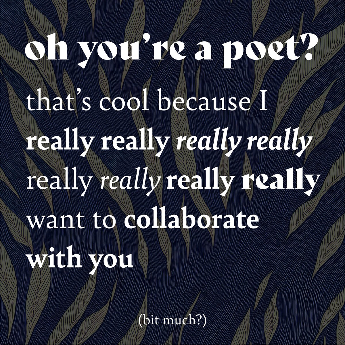 theopencollab's tweet photo. We want to make music around your poetry please!!

Send us a video + we'll create a musical universe around your words LIVE at our next Open Collab show on 1st July at @stgeorgesbris.

Deadline 15th June GO GO GO ❤ https://t.co/yaOhE1P3DP https://t.co/c1kTrWfCzj