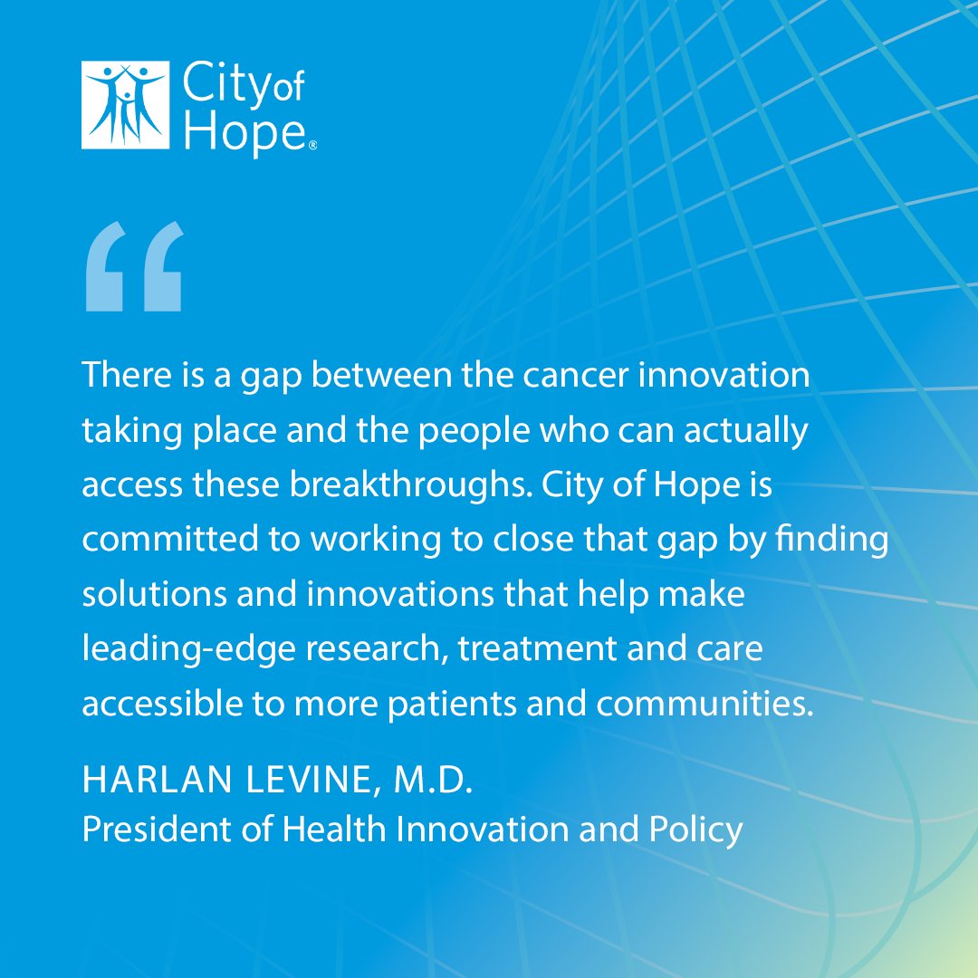 City of Hope is proud to join #CancerX as a founding member to unleash the power of innovation in the fight against #cancer as part of the #CancerMoonshot initiative. More: cityofhope.org/city-hope-join…