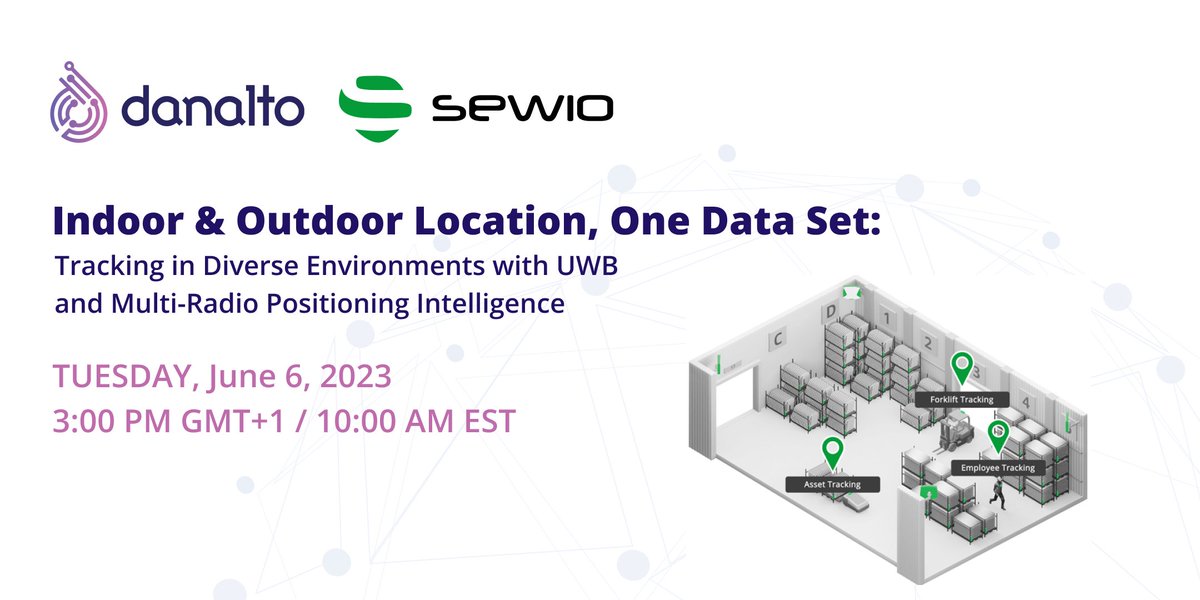 Don't forget to register for next week's #webinar with <a href="/SEWIOnet/">SEWIO</a>! Sign up now to save your seat for an engaging conversation all around indoor and outdoor #tracking capability. Link here: bit.ly/45cvvN3  #uwb #rtls #location #positioning #digitaltransformation