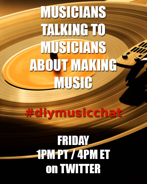 Musicians! It's DIY Music Chat day!

Join us today @ 1pm PT / 4pm ET - Just use hashtag #DIYMusicChat to join or follow along!

Be there! Please RT and thank you!