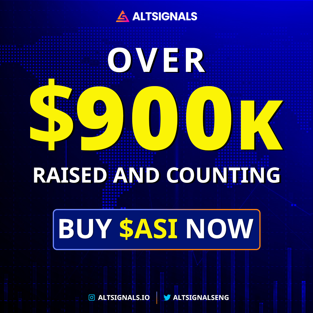AltSignalseng's tweet photo. 🎉🚨$900,000 RAISED IN THE $ASI PRESALE🚨🎉

We are flying right now🚀👀

Get in before it's too late⬇️
🔗Buy Here: https://t.co/8ha0IofyBG

#presale #Crypto #Token #trading #tradingsignals https://t.co/yr03hn5DBM