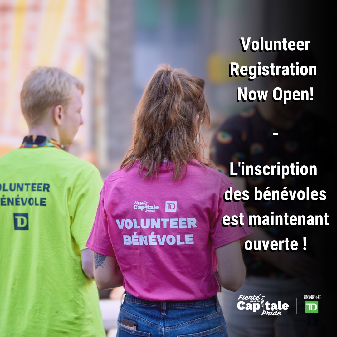 Volunteer Registration for the 2023 Capital Pride Festival is now open!
capitalpride.ca/volunteer-regi…
-
L'inscription pour le Festival de la Fierté dans la Capitale 2023 est maintenant ouverte!
capitalpride.ca/fr/linscriptio…