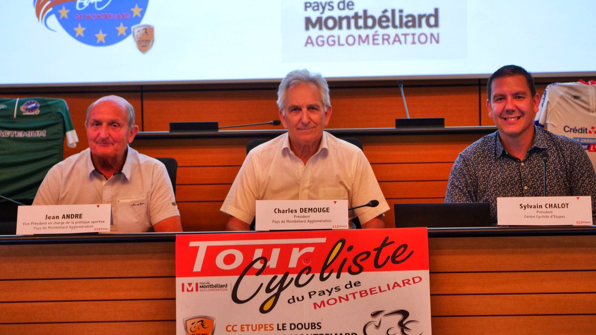 paysmontbeliard's tweet photo. #DirectPMA
🎙 Conférence de presse annonçant le 4e Tour cycliste Pays de Montbéliard Agglomération. 🚴
✅ L'Agglomération soutient le @CCETUPES, organisateur de cette épreuve internationale du calendrier Europe Tour.
https://t.co/zRzNggtsjf https://t.co/gQKkXPOAGn