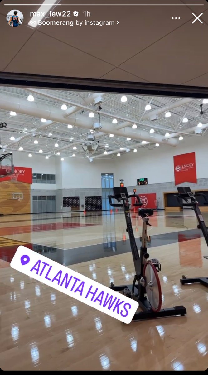 Maxwell Lewis in Atlanta for a workout with the Hawks