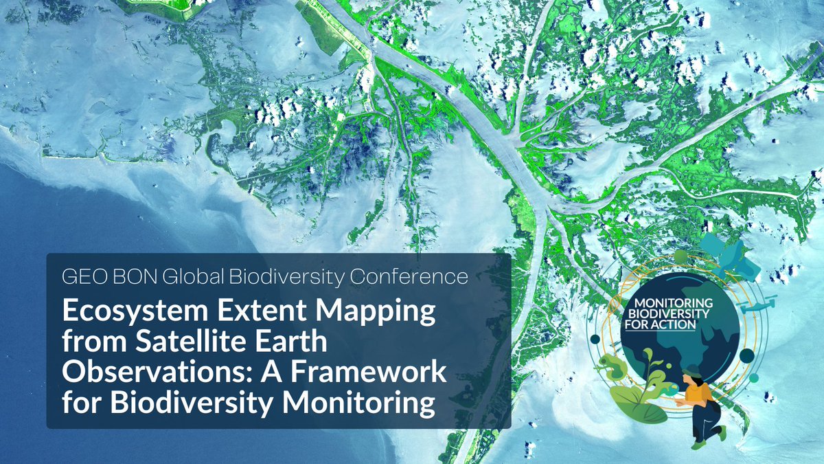 Mapping &amp; monitoring ecosystem extent w/ Earth observations #EO give detailed info on ecosystem health &amp; #biodiversity. Calling all those that use new #EO technologies to support policy, ecosystem accounting &amp; conservation
Submit abstracts👉bit.ly/nH4sjl
#GEOBONconf2023