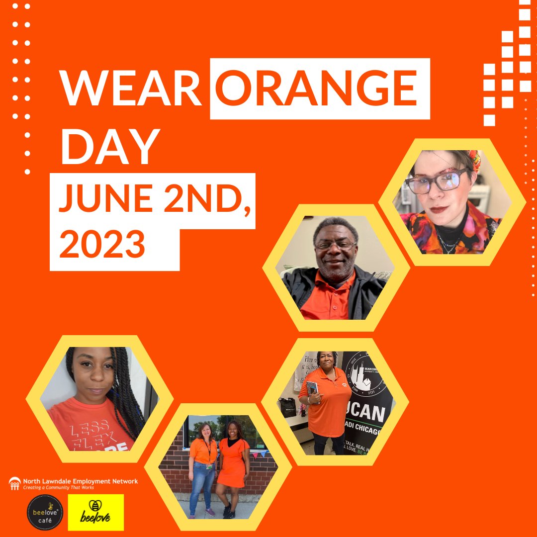 NLEN_Jobs's tweet photo. Today is #WearOrangeDay, a day dedicated to ending gun violence. Follow this thread to learn why NLEN staff #WearOrange and work to end gun violence. #CreatingACommunityThatWorks https://t.co/7OBbcYfp7O