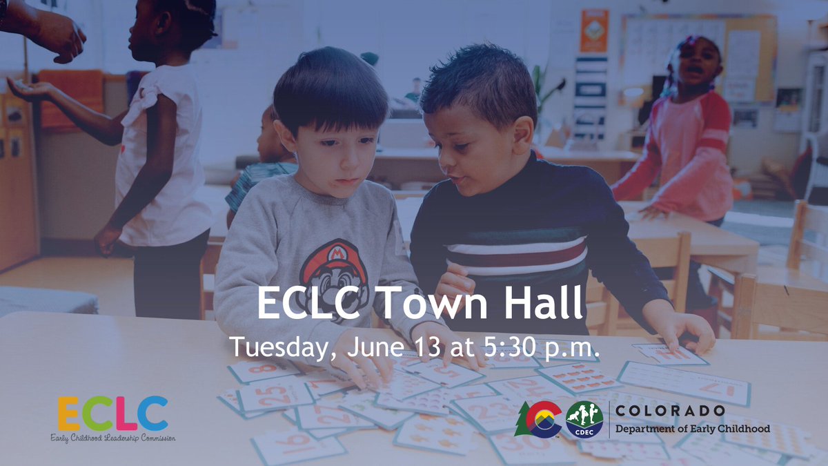 Don’t forget to join us this evening at the Early Childhood Leadership Commission Town Hall for updates about the Department of Early Childhood and Universal Preschool Program. Tuesday, June 13, 2023 5:30 PM Register here: tinyurl.com/45e96zzc