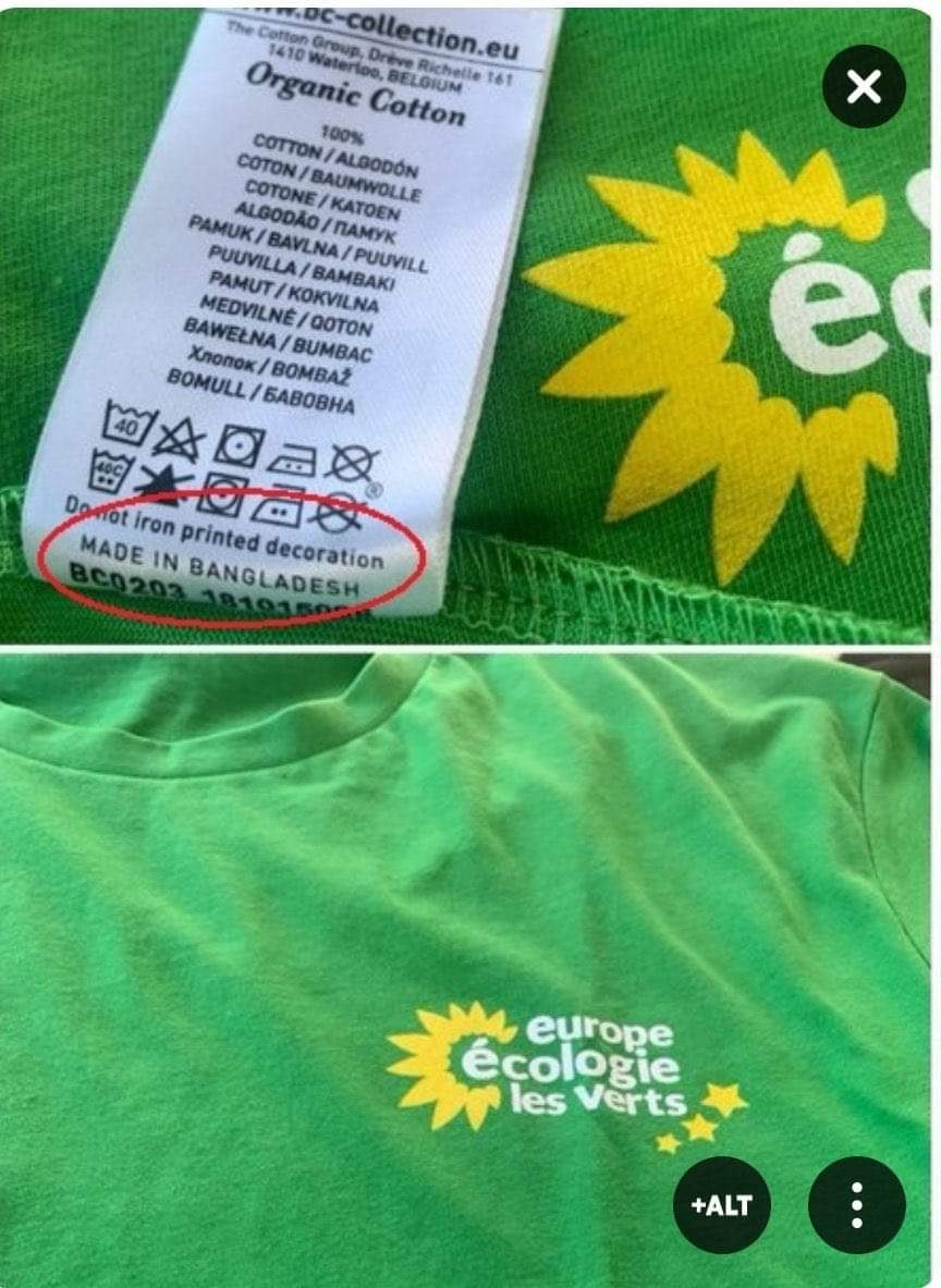 Nouvelle Union Populaire Écologique et Sociale - NUPES 
Made in Bangladesh 🤢