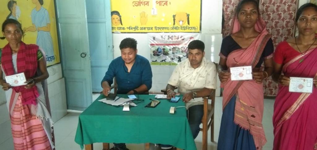 Today Bank Account Opening camp for the Tea garden pregnant women done at Bazaloni TE and Rajgarh Ali branch under Hapjan BPHC , Tinsukia