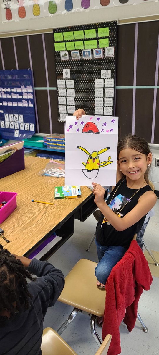 WBPBruins's tweet image. Pokemon Day continues to be a hit with a features sort, directed drawing, and writing activities. Great job practicing those skills, First Grade! #WalkinginBruinPride #engageCPS