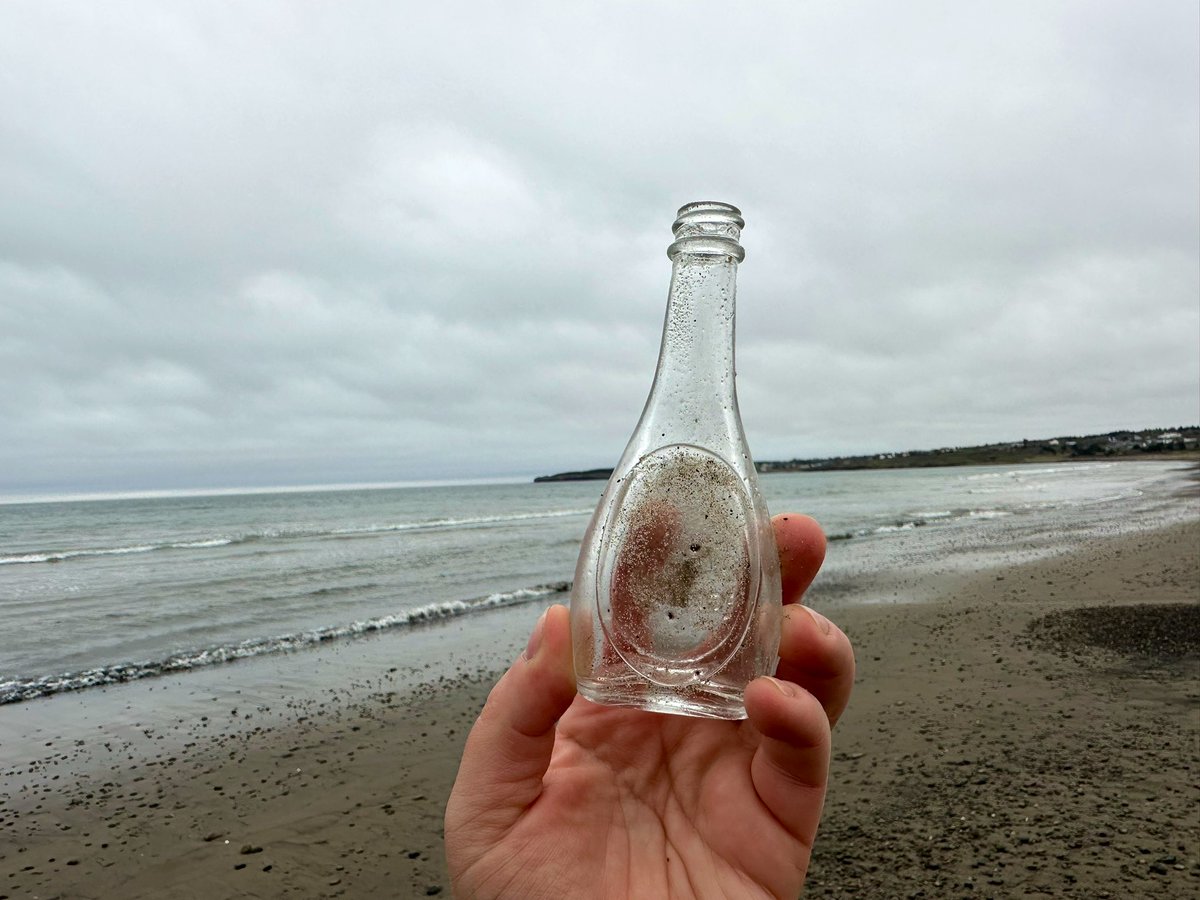 I found this tiny glass bottle while beach combing! Do we think it’s vintage?

<a href="/crystalcrichard/">Crystal Richard | Let's Make Waves 🌊</a> 
#capebreton #visitcapebreton #capebretonbeach #seaglass #beachcombing