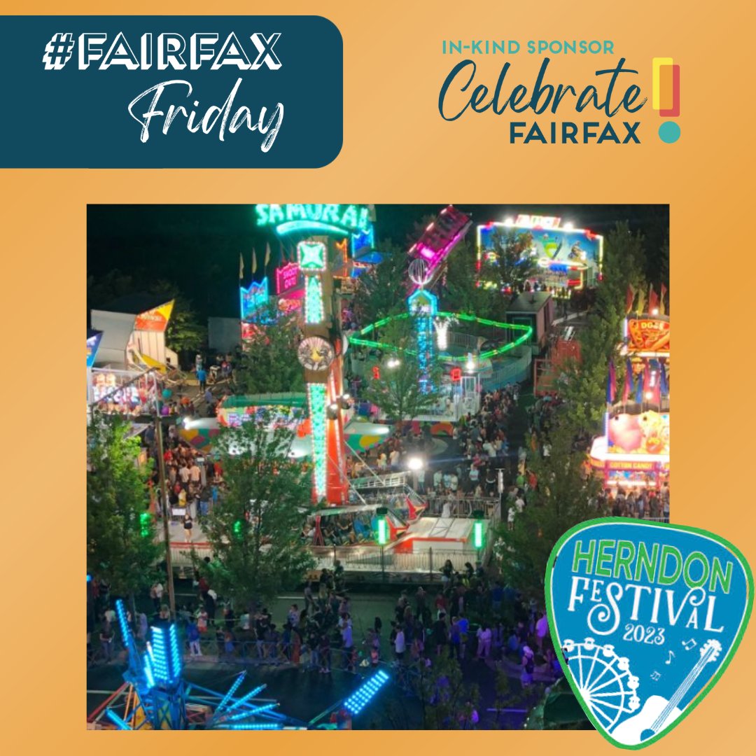 🎡 3 days of carnival fun ! #FairfaxFriday recommends you check out <a href="/herndonfestival/">Herndon Festival</a> today through Sunday. All the details on the entertainment, food, getting there, and more: buff.ly/3X2e2n7 
#FunInFairfax #Fairfax #FairfaxVA #NoVa #NorthernVA #CelebrateRecreation