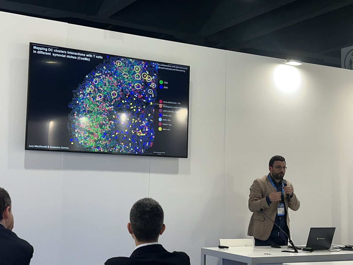 Brilliant talk by <a href="/dom_somma/">Dom Somma</a> on synovium DC heterogeneity in Rheumatoid Arthritis.
Proud to work with you! #EULAR