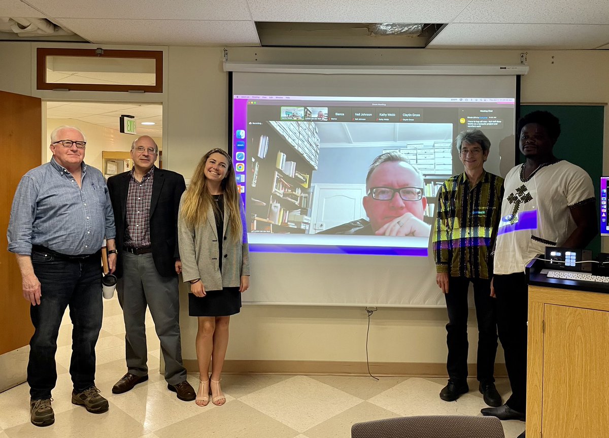 MattieCWebb's tweet photo. Happy to share that I successfully defended my Ph.D. dissertation! I’m beyond thankful for my committee: @salimyaqub63, Stephan Miescher, Mhoze Chikowero, Paul Spickard &amp; Lucien van der Walt. Thanks also to my family, friends, and the ongoing support from @UCSBHistory &amp; @NeilUnit https://t.co/g8QU9kCfhr