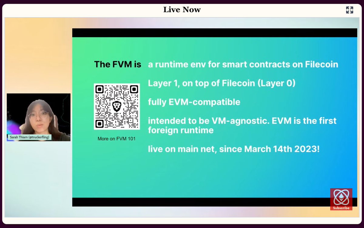 'HackFS Summit 🚀 FVM: What, why, what next?' live now by the amazing @truckerfling who is presenting live from @eth_seoul_ #HackFS2023 #FVM ethglobal.tv/hackfs2023-kic…