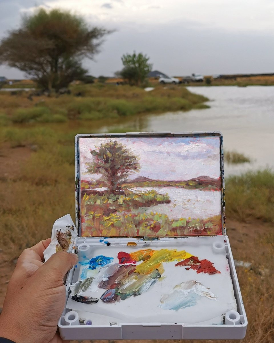 سكتش انطباعي مباشر..الوان زيتية
المكان : المدينة المنورة - طريق مهد الذهب الزراعي
#pleinairpainting  #impressionism