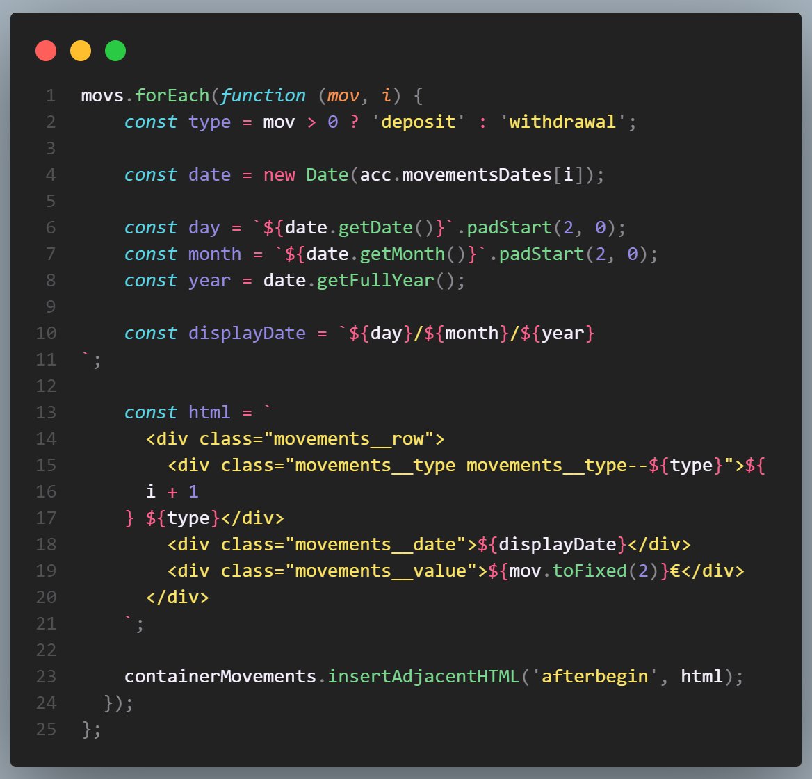 sagarjoshi83's tweet image. Hectic due nearer board exams. But second astonishing day.
I added date features on my Bankist app project(project on @jonasschmedtman JS Course). 
Like showing date on login and transactions. Some gilmpse of todays work are: 
#60DaysOfLearning2023
#LearnigWithLeapfrog
#LSPPD2