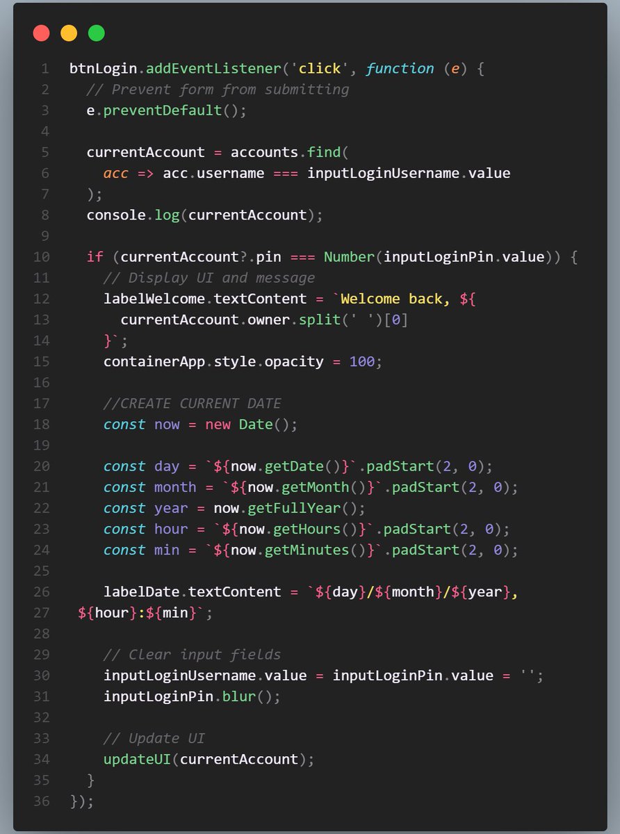 sagarjoshi83's tweet image. Hectic due nearer board exams. But second astonishing day.
I added date features on my Bankist app project(project on @jonasschmedtman JS Course). 
Like showing date on login and transactions. Some gilmpse of todays work are: 
#60DaysOfLearning2023
#LearnigWithLeapfrog
#LSPPD2