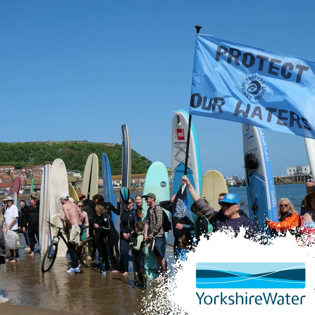 Pollution from Yorkshire Water is so bad that protesters at Scarborough couldn't even enter the water at their recent paddle-out... And yet, they're one of the UK's top profiteering water companies 🤬 Demand an end to #profitfrompollution now buff.ly/3Zey2C9