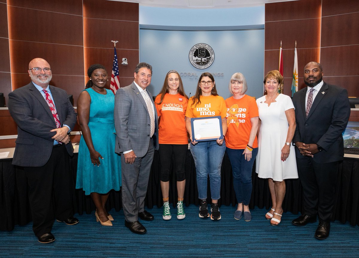 CoralSpringsFL's tweet photo. As homicides, suicides, and active shooter incidents become more prevalent, we encourage all citizens to support their local communities' efforts to prevent the tragic effects of gun violence and honor and value human lives. #NationalGunViolence Awareness Day. #CSRecognition https://t.co/oogFvGLbub