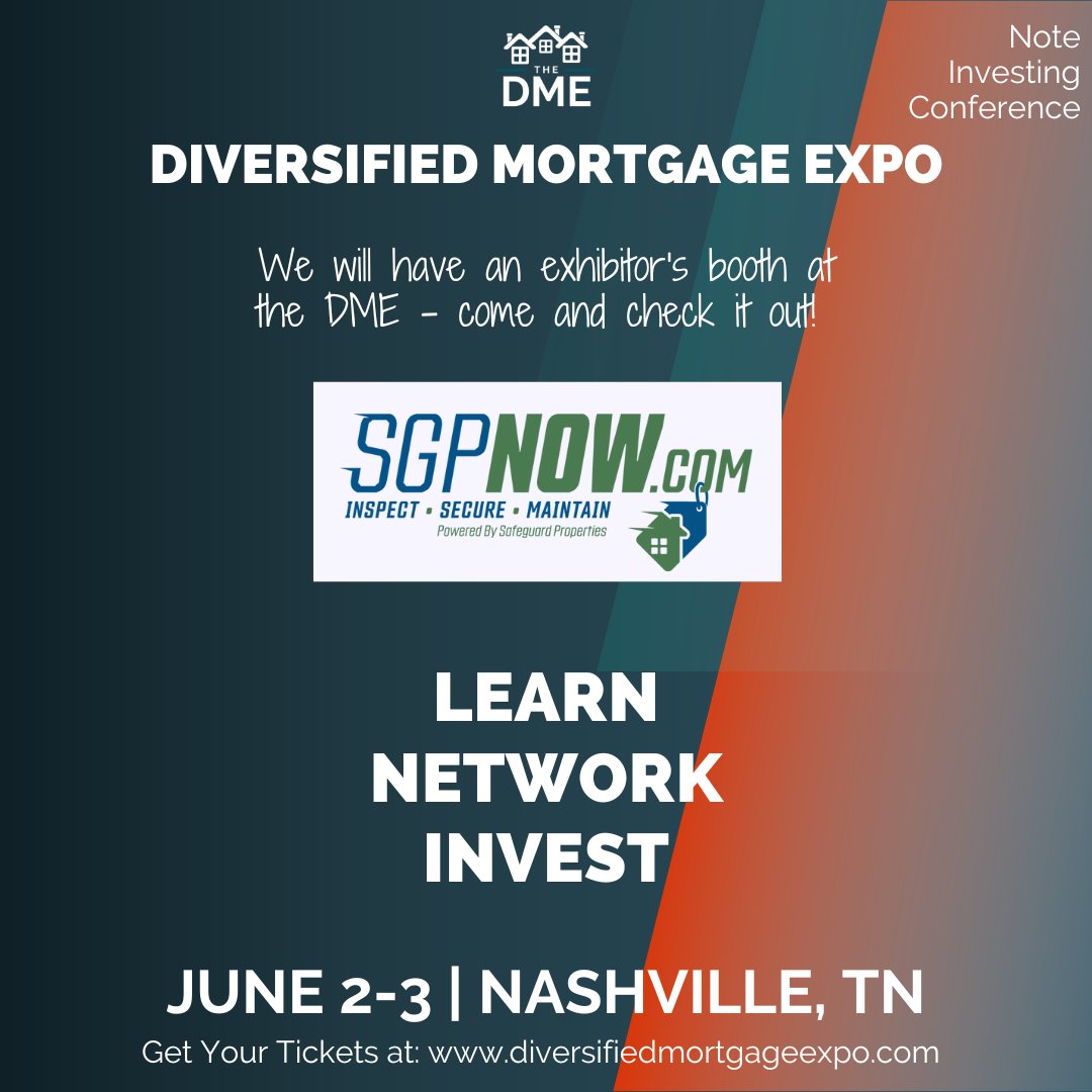 The 2023 DME Note Investing Conference is happening now!  Visit Kelly and Teair at the SPGNOW booth to order on-demand, hassle-free property  services.  We want to meet you in Nashville!

#SGPNOW #2023DME #NoteInvesting #RealEstate #PropertyMaintenance #InvestmentProperty