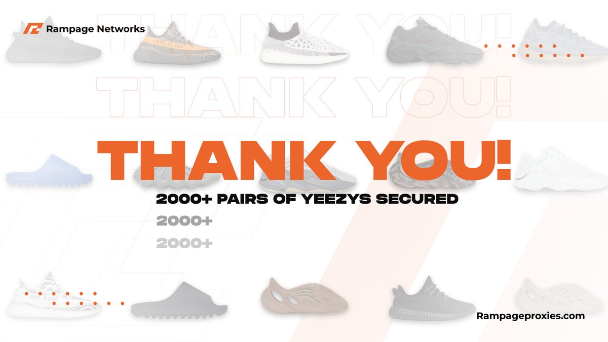 THANK YOU! From us to you. Over the last 3 days, we've helped users secure a staggering 2000+ pairs of Yeezys between both servers. Did you manage to get your hands on a pair or 20?