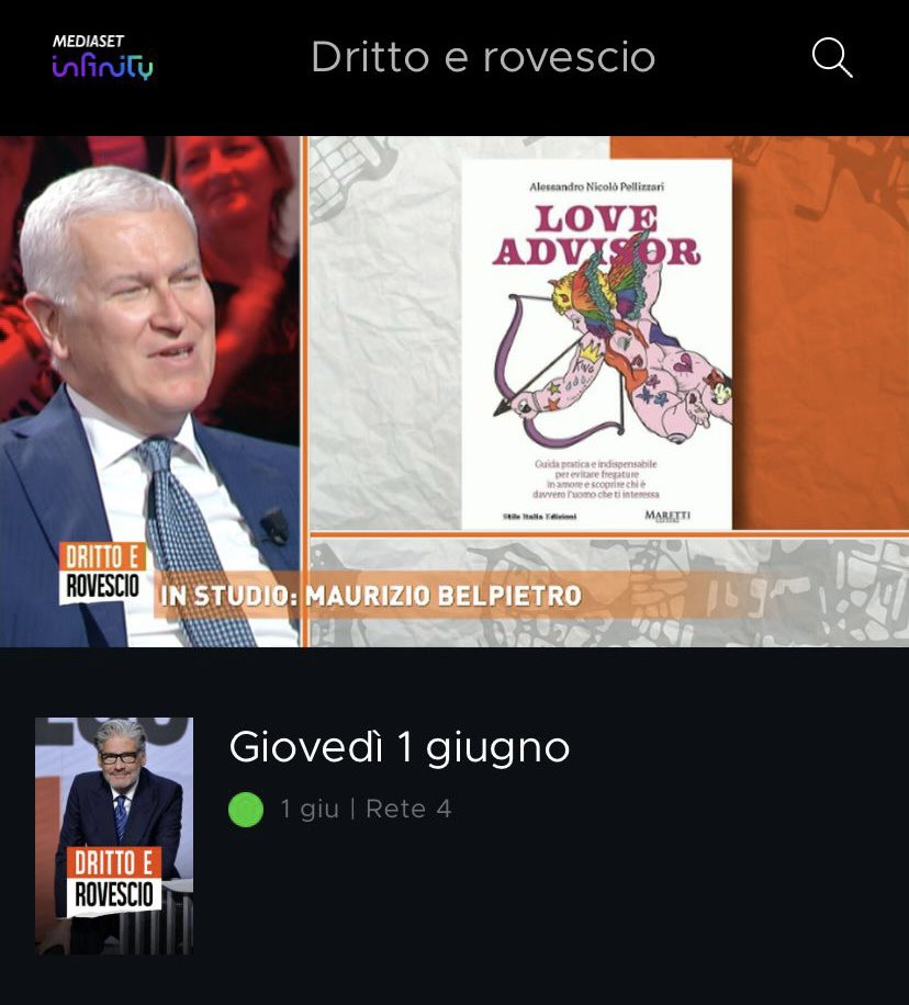 anpellizzari's tweet photo. Il mio editore #mauriziobelpietro ieri a @drittoerovesciotv con #paolodeldebbio. Fra le iniziative editoriali nel gruppo appare anche il mio libro #loveadvisor e colgo l’occasione per ringraziare il mio editore e direttore editoriale per avermi onorato con la sua prefazione https://t.co/sAFa4Up0V4