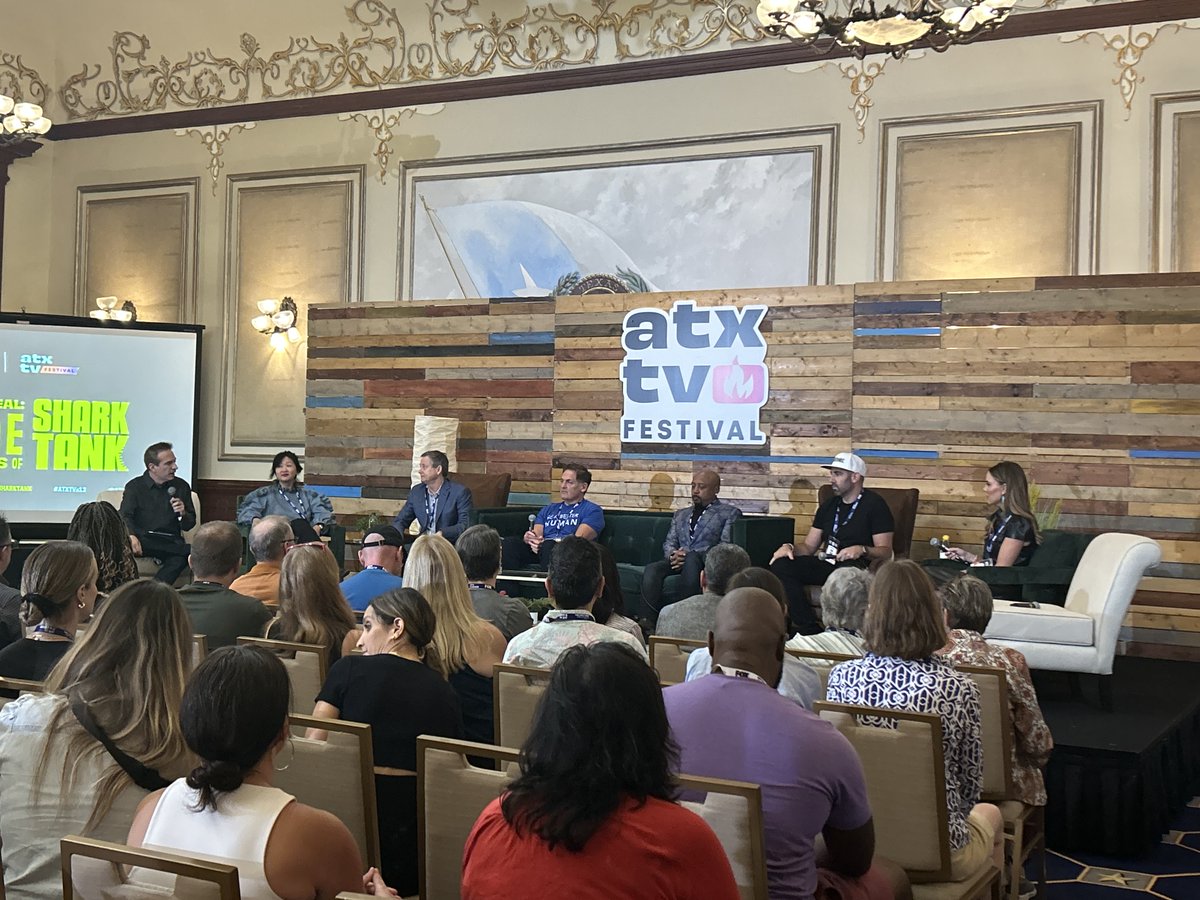 The Sharks have made it to #ATXTVs12!! 🦈

Panel presented by <a href="/SPTV/">Sony Pictures Television 📺</a> moderated by <a href="/franklinavenue/">Michael Schneider</a> with Sharks <a href="/mcuban/">Mark Cuban</a>, <a href="/TheSharkDaymond/">Daymond John</a>, and <a href="/KendraScott/">kendrascott</a> 
 EP's #ClayNewbill and #YunLingner 
and Beatbox Beverages CEO/Co-Founder <a href="/WellThisJustIn/">Justin Fenchel</a>