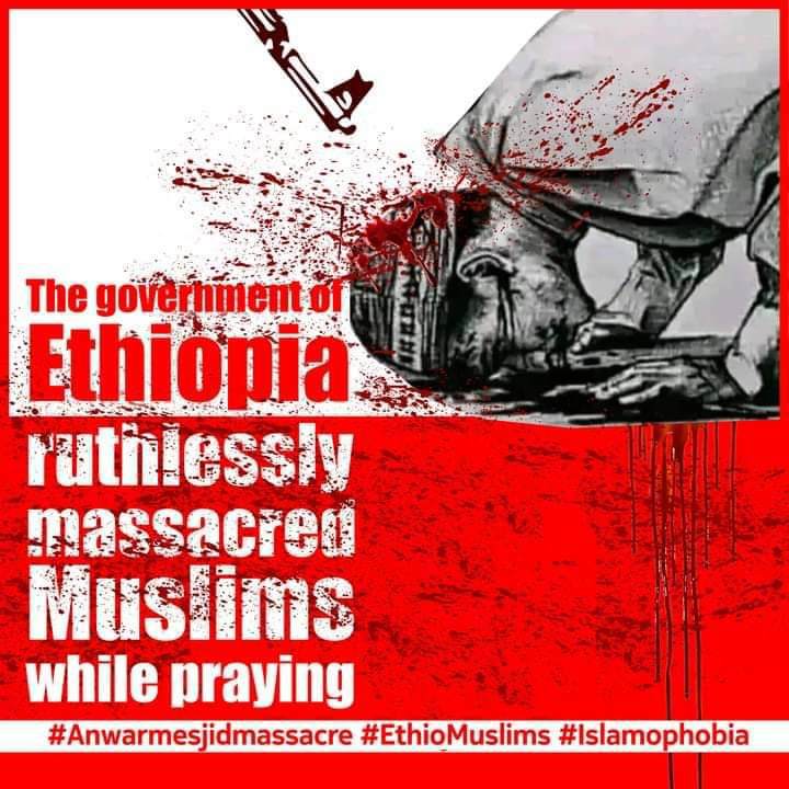 MohammedX53's tweet photo. We vehemently denounce the government's use of violence against innocent Muslim citizens and strongly urge them to cease any further aggression toward peaceful demonstrations.

#Anwarmesjidmassacre
#EthioMuslims
#Islamophobia
@_AfricanUnion @UNHumanRights @USEmbassyAddis @trt https://t.co/oGJAcNR5pZ