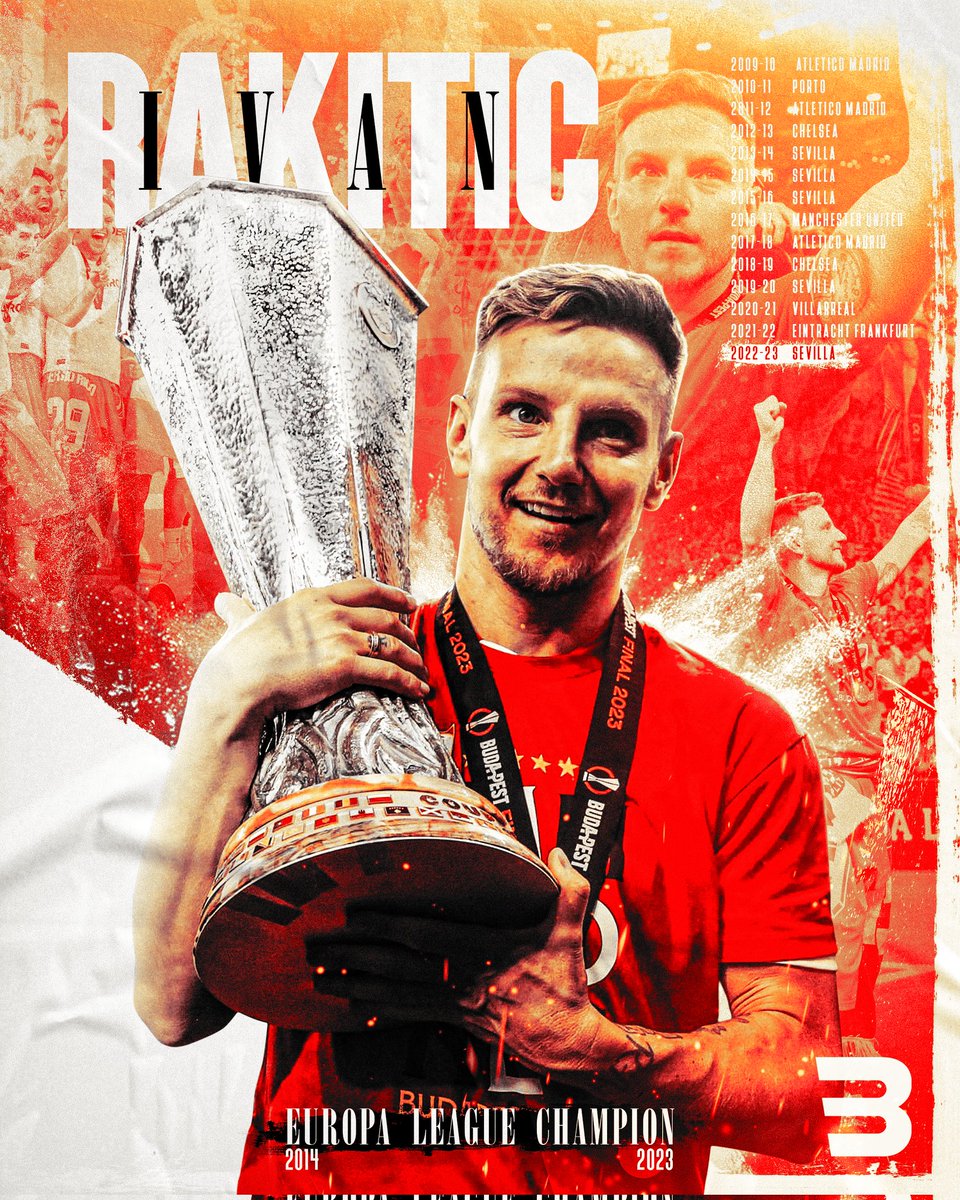🇭🇷 Ivan Rakitic 
🏆 2x Europa League
#SevillaFC #EuropaLeagueFinal #EuropaLeague #GraphicDesign