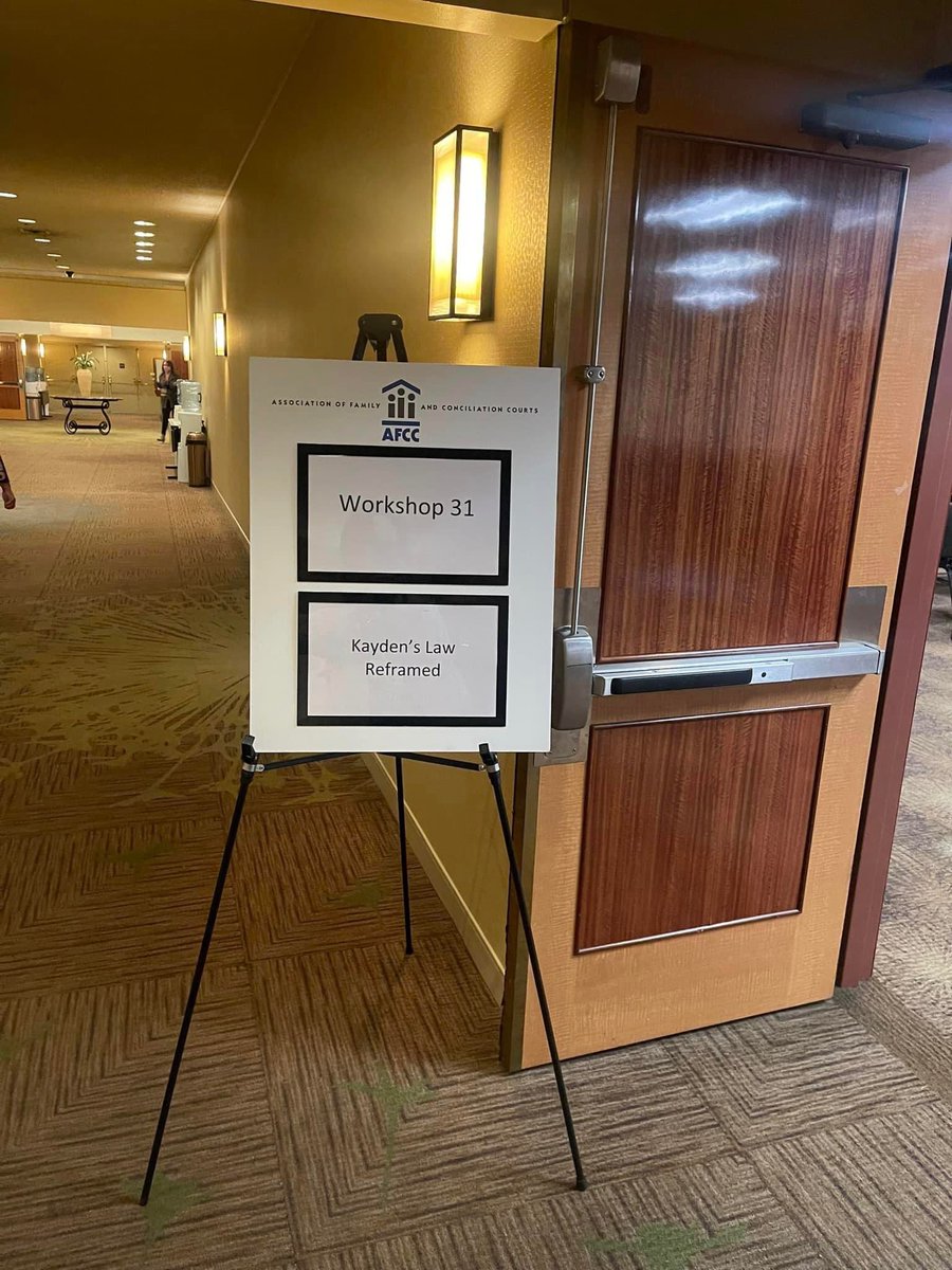 CatMcamp's tweet image. The #AFCC is going against the will of Congress for they think #KaydensLaw needs to be “reframed.” You do not reframe abuse, you name it. 

Pass Kayden’s Law w federal language in your state to protect children from ongoing abuse and murder. nationalsafeparents.org
@safe_parents