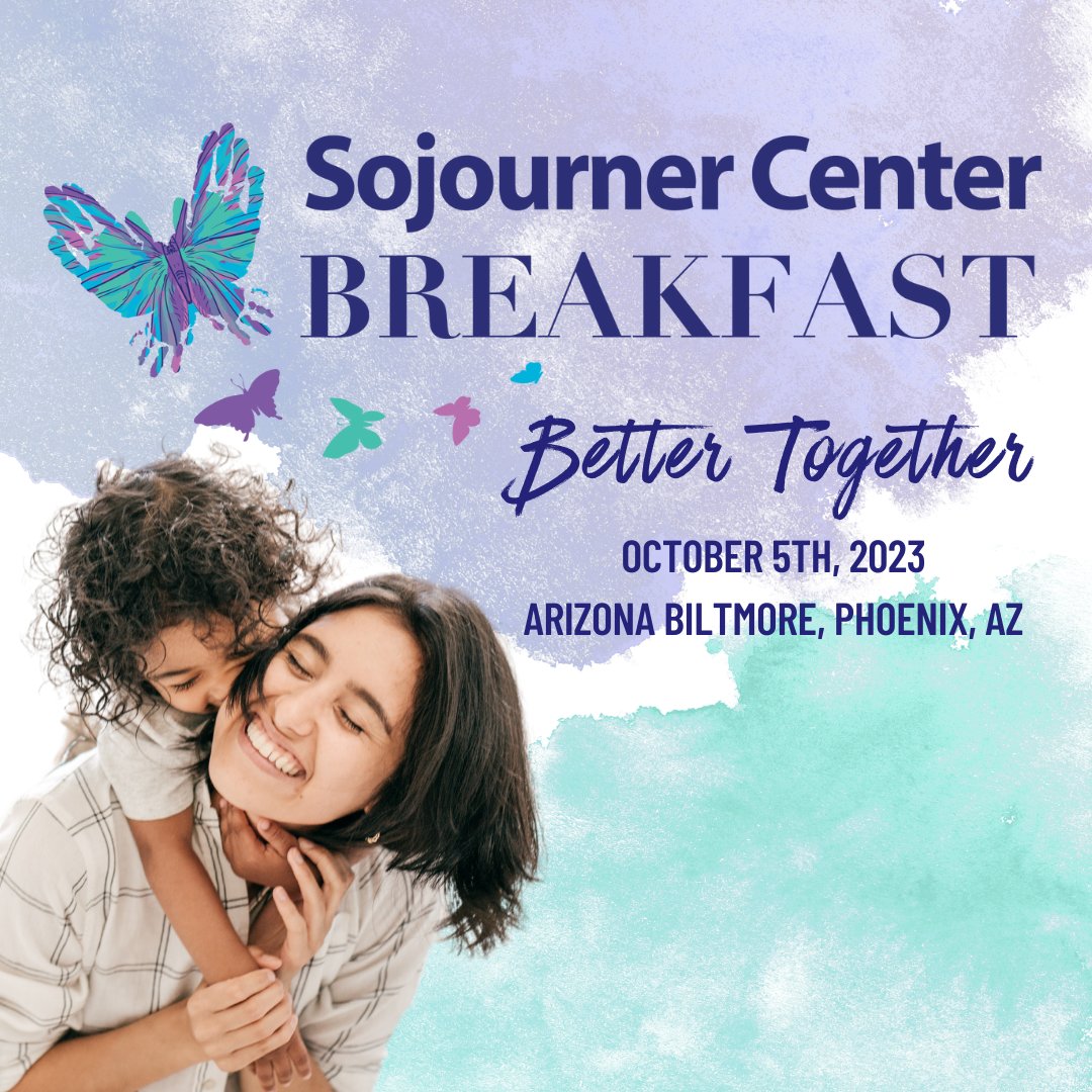 Save the date for our 2023 Sojourner Center Breakfast as we celebrate the impact we made together for the survivors of domestic violence, sexual assault and human trafficking. To save your seat, follow this link-> conta.cc/3IVcZPI

We are better together.