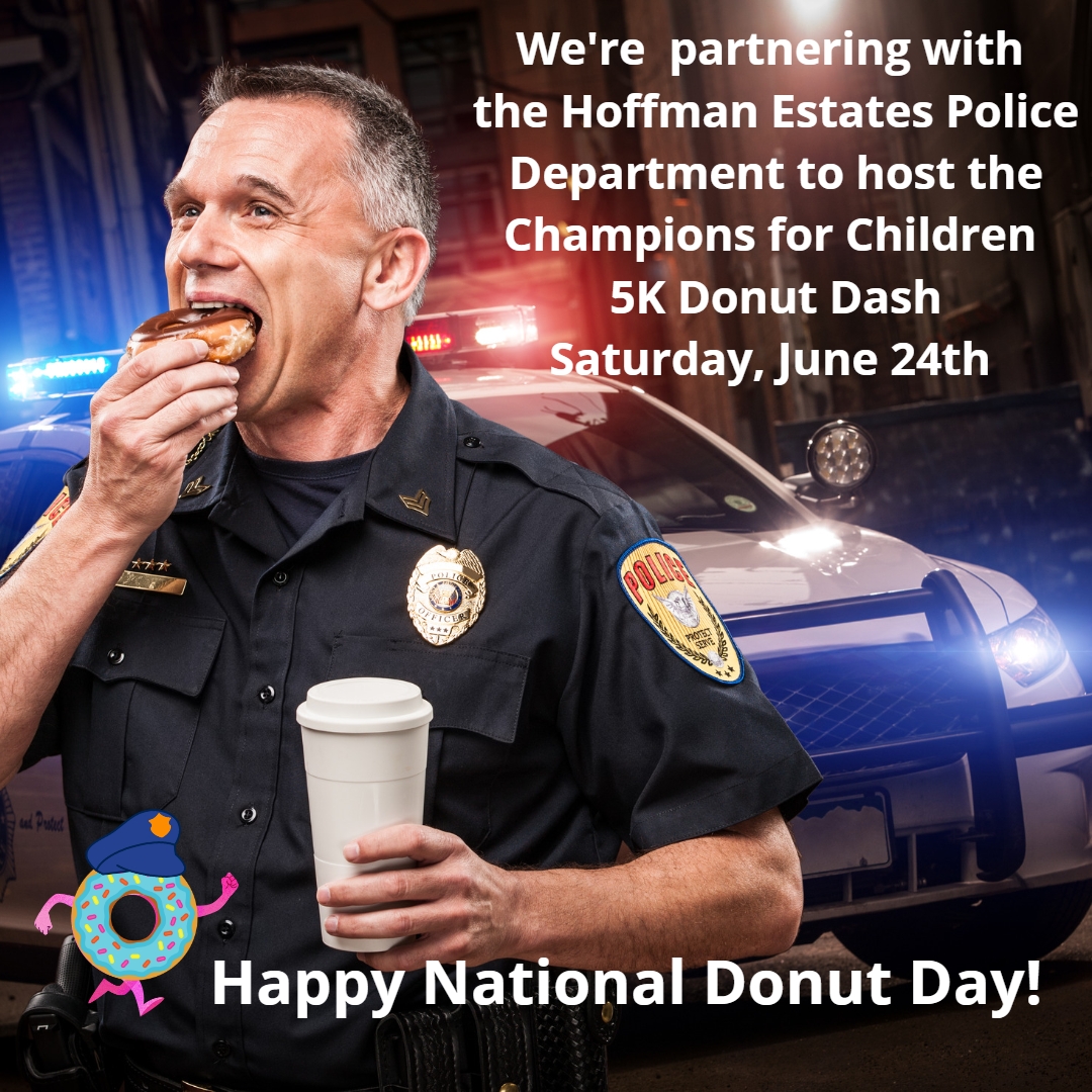 Happy National Donut Day! 

Register now for the Champions for Children 5K Donut Dash and help us raise funds and awareness for the CAC. Together, we can make a significant impact in the lives of children who need our support the most.

#ChampionsForChildren #DonutDash #CAC