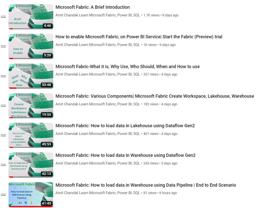 Microsoft Fabric Series - 7 Videos so far. What is Microsoft Fabric and How it Works

youtube.com/watch?v=p-v0I5…

#microsoftfabric #dataPipeline #Pipeline #powerbi #Warehouse #Dataflow #DataflowGen2 #DataFactory #OneLake #Intergated #analytics