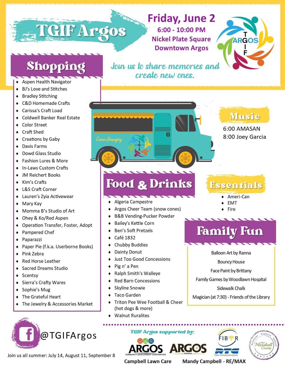 TownOfArgosIN's tweet photo. Join us tonight. Nickel Plate Square, downtown Argos. https://t.co/cvMVnBRtft