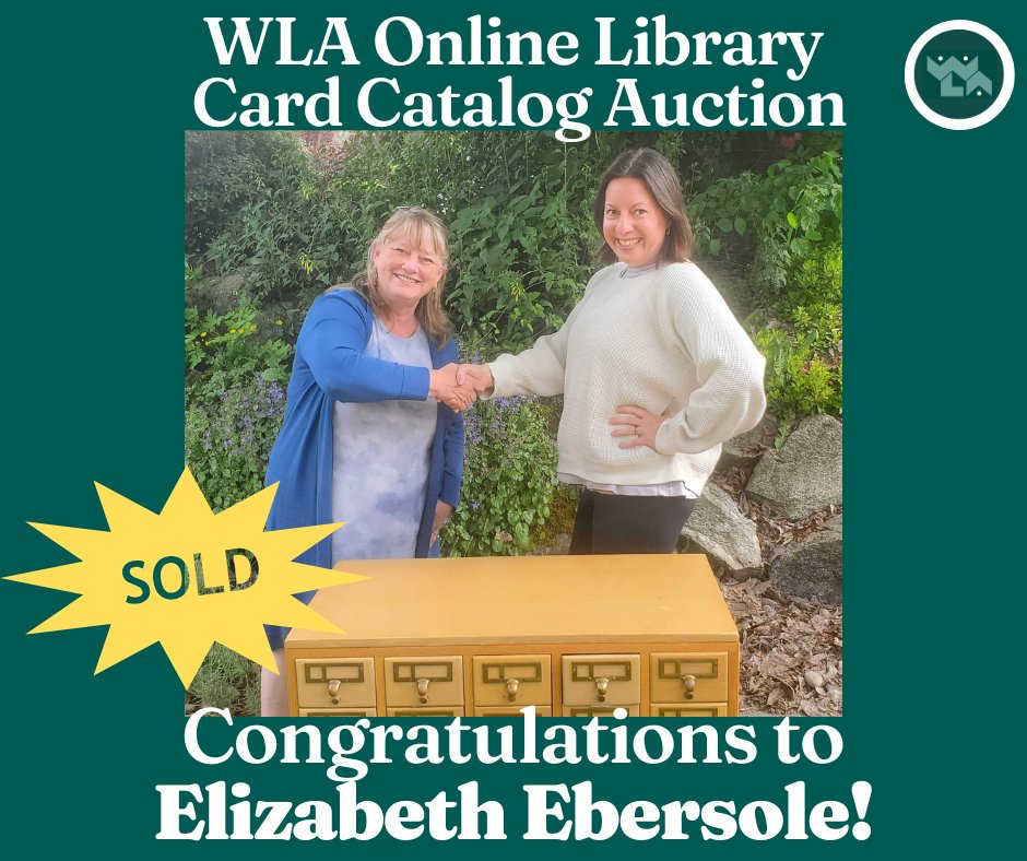 The library card catalog auction has closed! After 22 bids, the final bid rung in at $1,100! Congratulations to @LizEbersole, Co-Chair of WLA Professional Development Committee. Thanks again to Kate Laughlin of Primary Source Seattle for refurbishing and donating the catalog!
