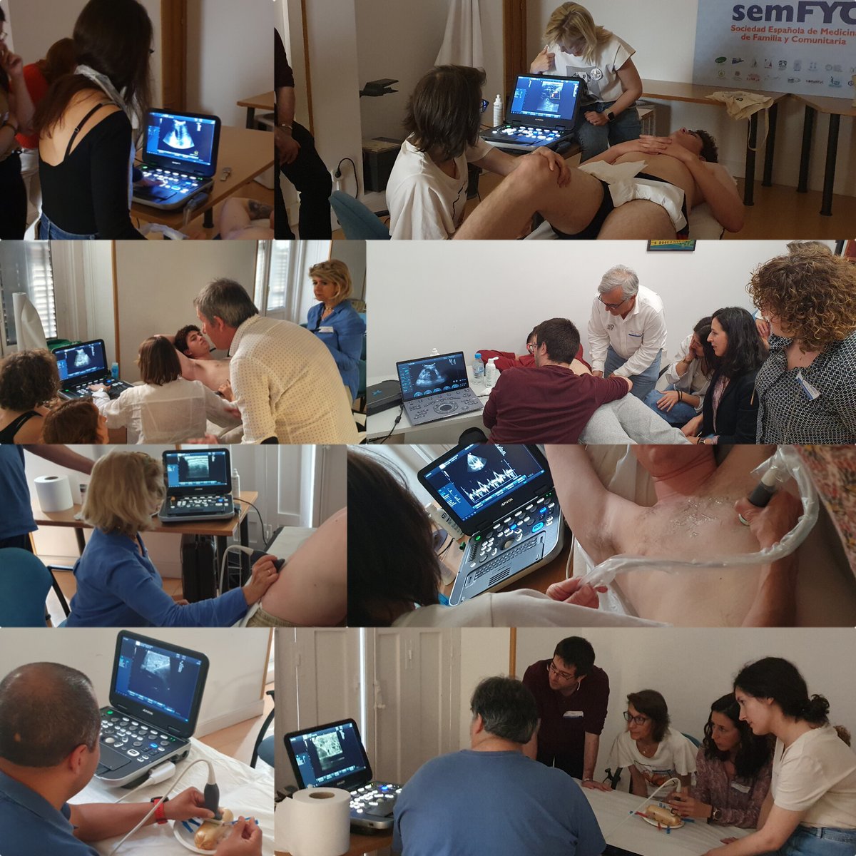 Hemos practicado todas las modalidades de la Ecografía en Urgencias #BLUE #eFAST #RUSH #Ecocardioscopia #Tecnicasecoguiadas 
#EcoUrgencias <a href="/semfyc/">semFYC</a> @ecosemfyc #FormacionsemFYC 
#POCUS 
👇