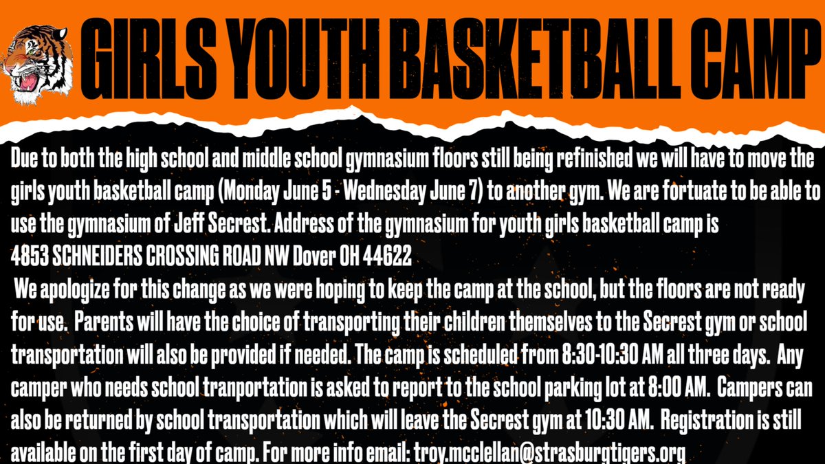 Go Tigers!!!
#WeAreStrasburg