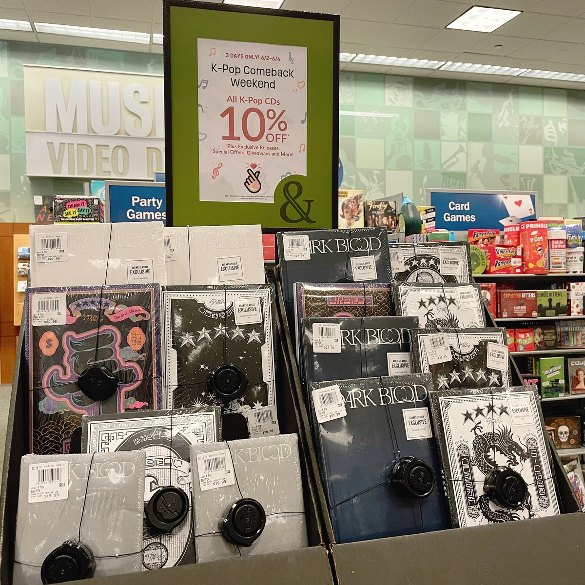 We are celebrating all things Kpop for 3 days only with Kpop Comeback Weekend! From today until Sunday get 10% off (stacked on top of the 10% discount for premium members) ALL Kpop CDs!

#BNBuzz #BNTheKnow #iloveit #bnbirkdale #BNMagic #ourbn #Kpop #StrayKids #Enhypen #BNMusic