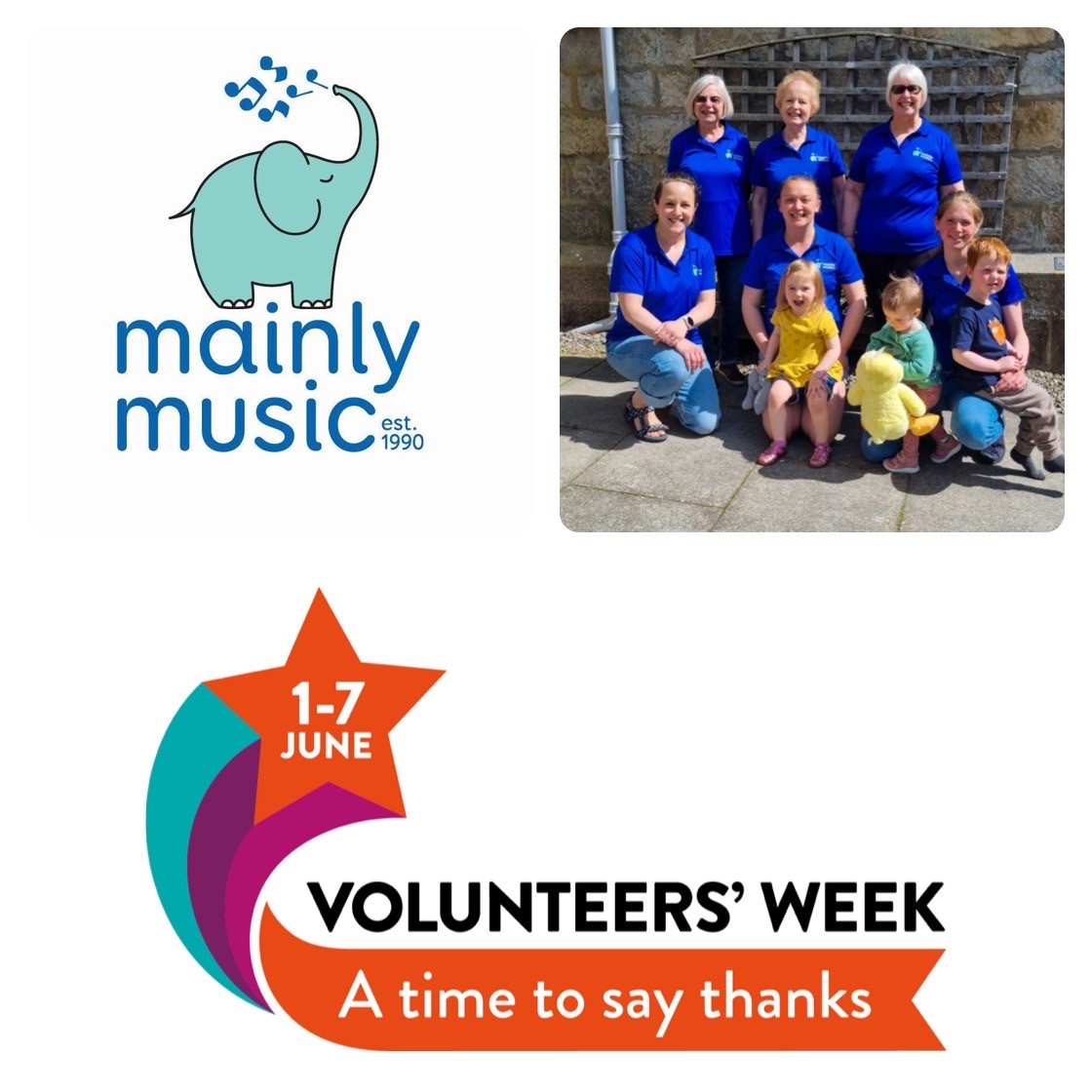 FormartineYP's tweet photo. Its #VolunteersWeek2023 &amp; the perfect opportunity to say Thankyou to @mainlymusicall 'Team #Methlick'.  You are awesome - thankyou so much for all you do to provide a time &amp; place where pre-school children &amp; their carers find delight in shared experiences through music &amp; play https://t.co/7DZF8uqc19