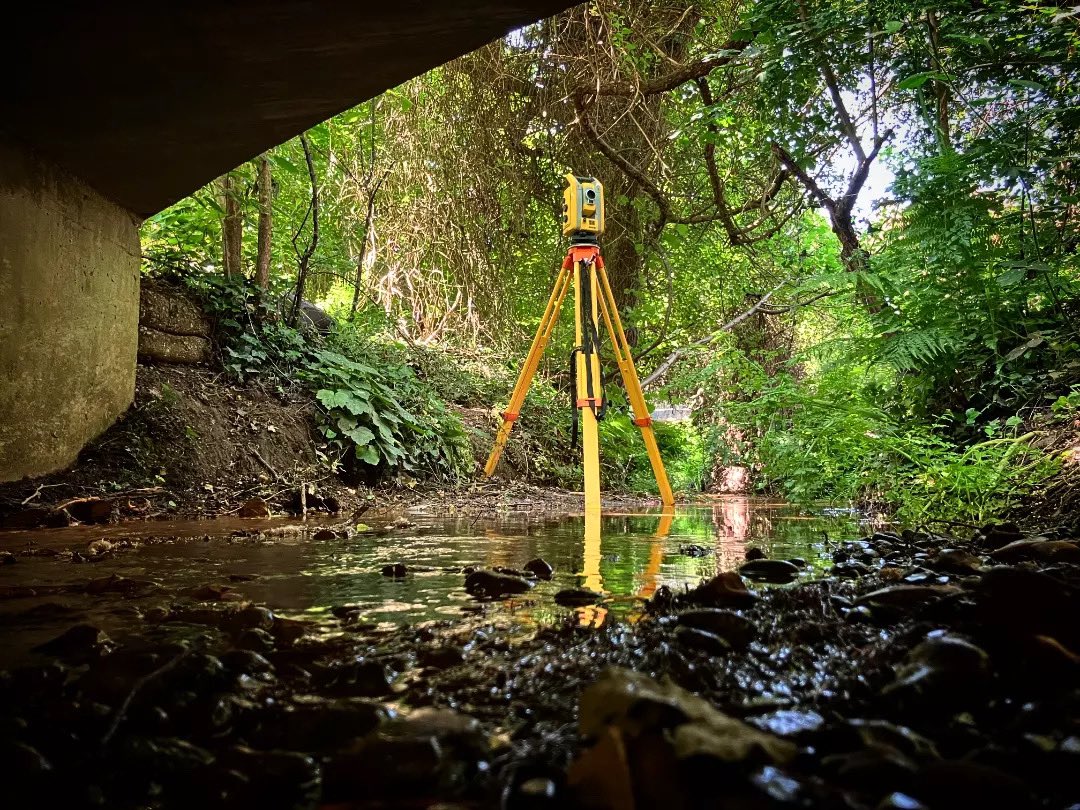 BenFrimley_SG's tweet photo. Surveying Monks Brook @StormGeomatics @StormGeoRiver #stormgeomatics #surveylife #surveying #geomatics https://t.co/955KKRUhyc
