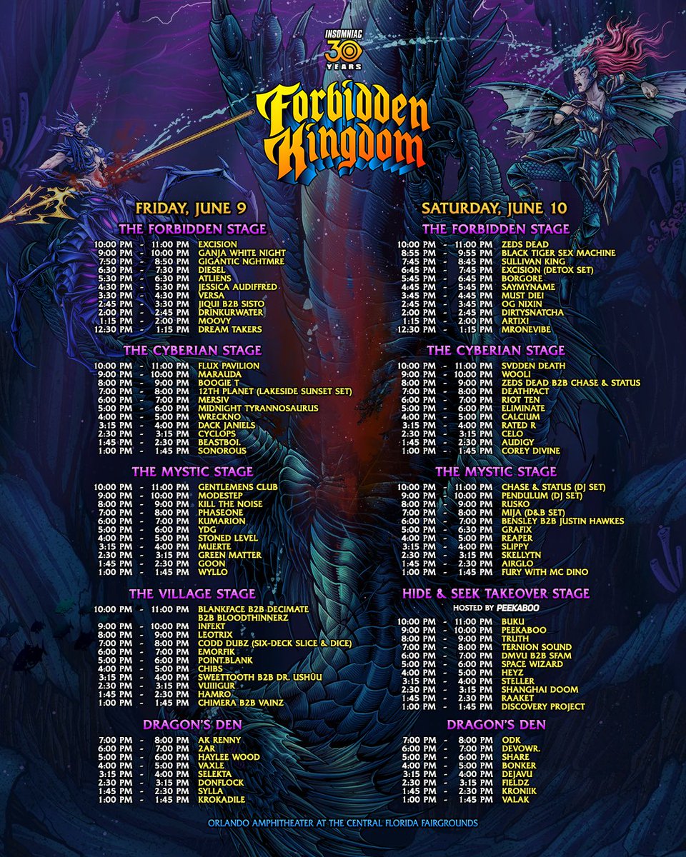 officialvaxle's tweet photo. Forbidden Kingdom, Who’s ready to party with me again this year?! Catch me playing in the Dragon’s Den from 4-5pm 🐉⚔️ https://t.co/zxqiYizIs1