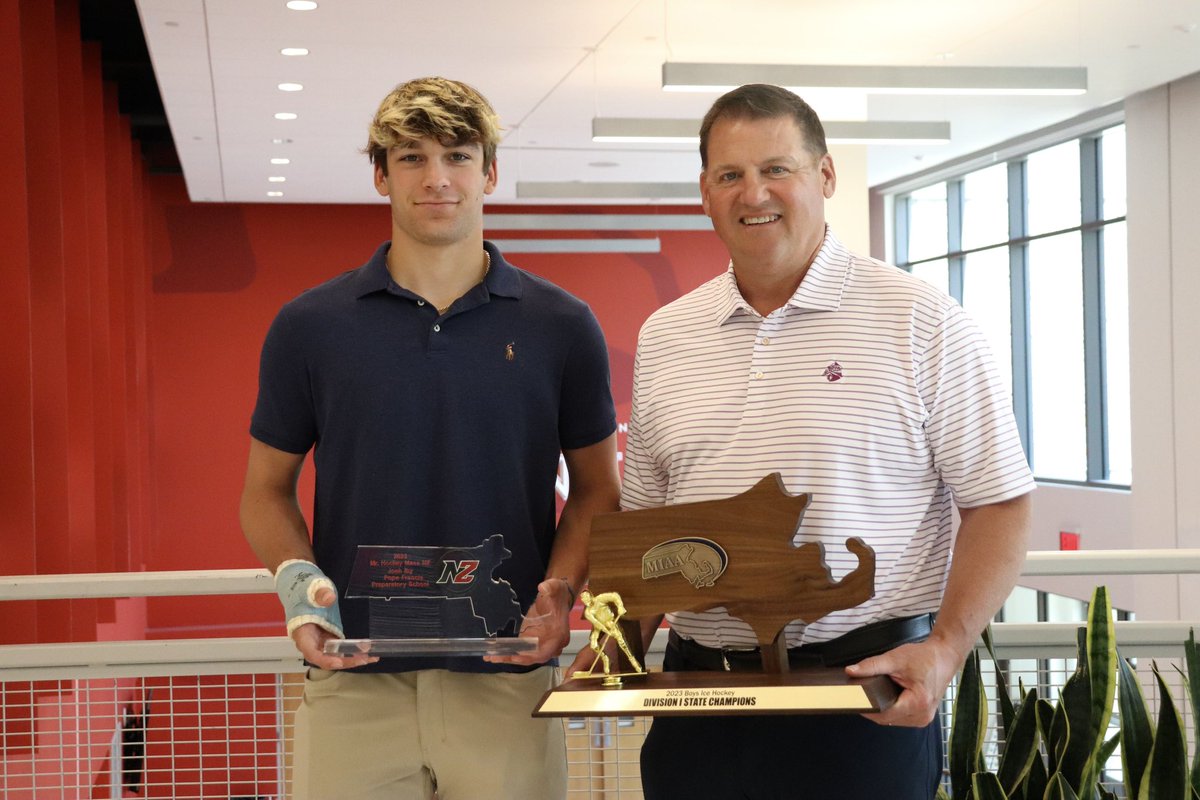 🏆 🏫 School’s out for the summer, but we still have some hardware to give out here in Springfield. 

📸 We caught up with 2023 Mr Hockey Award winner Josh Iby on the beautiful campus of <a href="/PFcardinals/">Pope Francis Prep - Cardinal Athletics</a>. Josh is headed to <a href="/CushingBHockey/">Boys' Hockey | Cushing Academy</a> next season.

✍️ Article soon to follow!