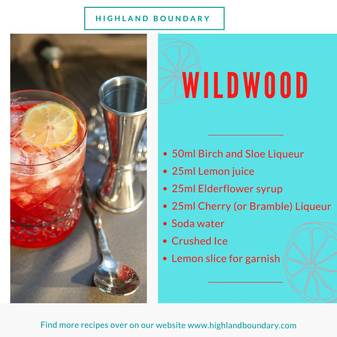 This Friday evening we're mixing it up from the forests with the Wildwood cocktail.  For more info and how to serve check it out here. highlandboundary.com/blogs/how-to-s… 

#cocktails #wildwood #wildscottishspirit