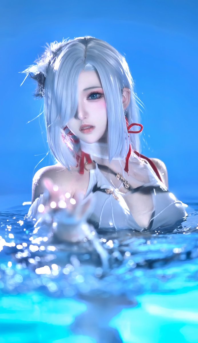 Have you ever seen Shenhe in the water?😳 #Shenhe #cosplay #GenshinImapact https://t.co/6INbwK3VKz