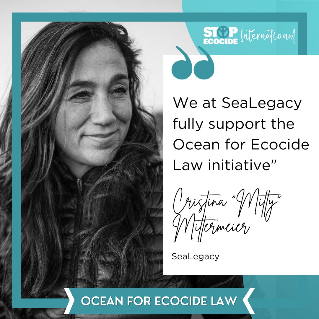 🌊Do you want to honour the connection you feel to the ocean? This is your chance. Join @cmittermeier, Co-founder of @Sea_Legacy, and call for the protection of marine ecosystems through #EcocideLaw. Sign the Ocean Open Letter: stopecocide.earth/ocean-open-let… #StopEcocide #Ecocide
