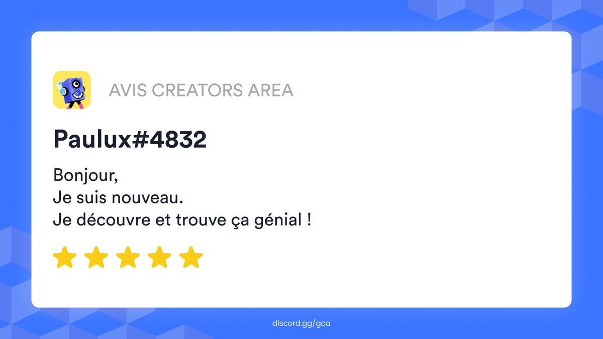 merci paulux pour ton avis sur notre serveur discord !!

nous aussi on trouve ca génial ! ❤️💫