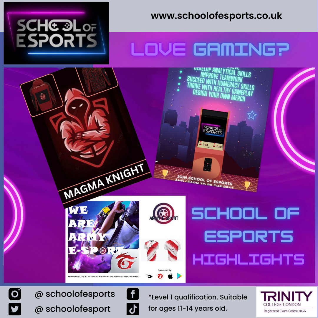 'An Educational Gamechanger'

We are delighted to share the first examples of work completed by #schoolofesports pupils.

For more information and to book now, visit:
schoolofesports.co.uk

#esports #esportsedu #gaming #homeeducation #digitalskills #fun