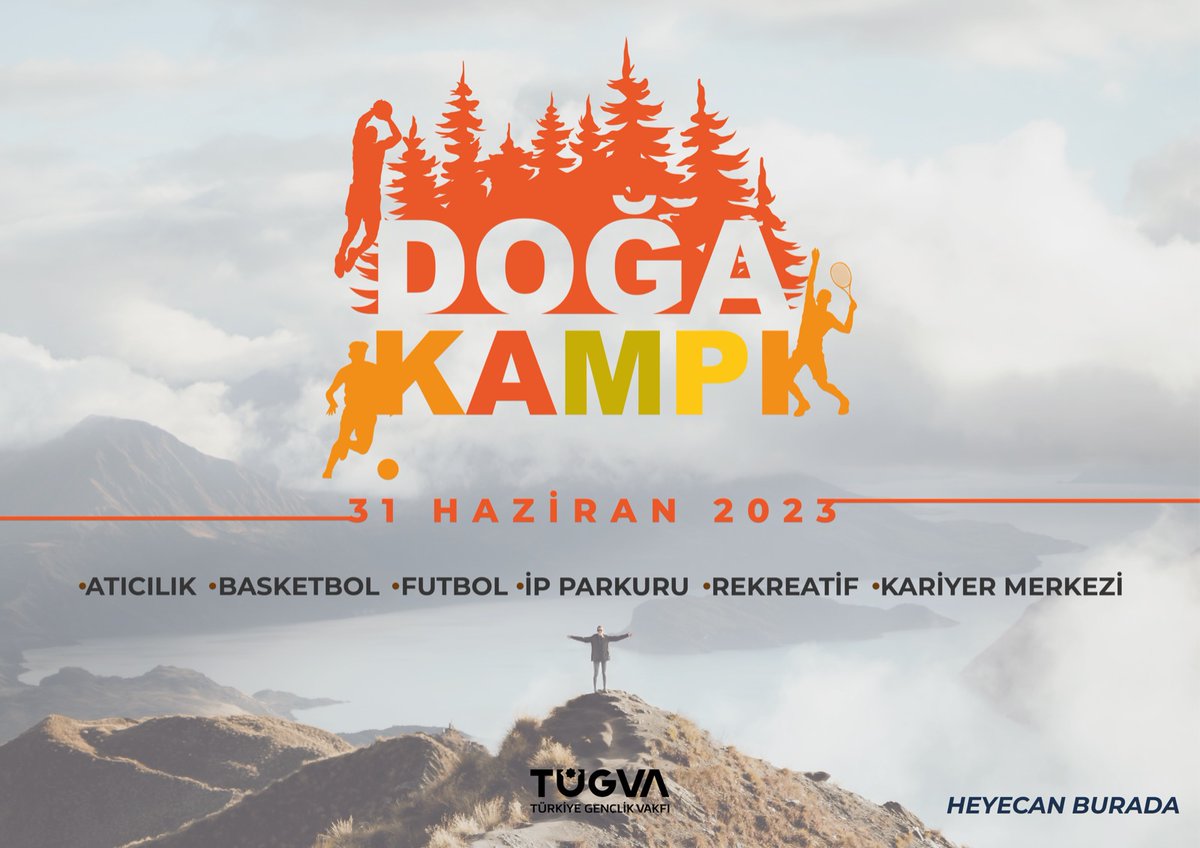 Koca bir yılı geride bıraktık. Şimdi önünde kaçırılmayacak bir kamp var; TÜGVA Doğa Kampı!
Aksiyon, macera, eğlence, muhabbet ve en önemlisi HEYECAN BURADA
📲tugva.org/lise-doga-kamp…